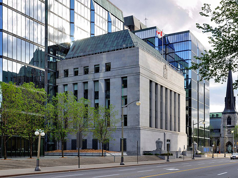 Édifice de la Banque du Canada à Ottawa.